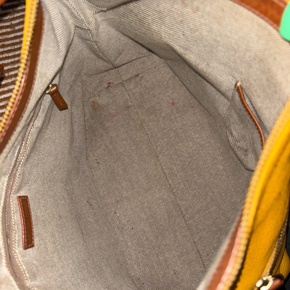 Dooney & Bourke Yellow Shoulder Bag - Picture 5 of 12